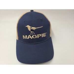 Magpie Bird Logo TDW Mesh Trucker Adjustable Hat Cap Dad Men Women Blue Beige